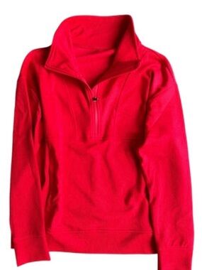 GAIAM Women's Red Quarter-Zip Pullover Jersey